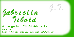 gabriella tibold business card